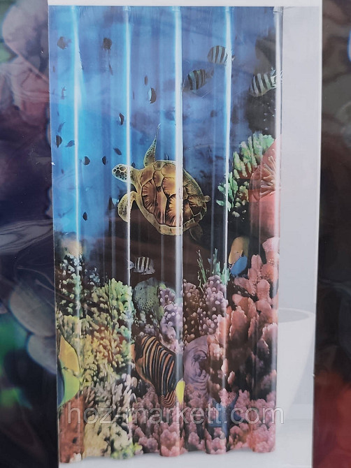 Штора у ванну силіконова океан шторка для ванної 180 х 180 см Харків - фото 1