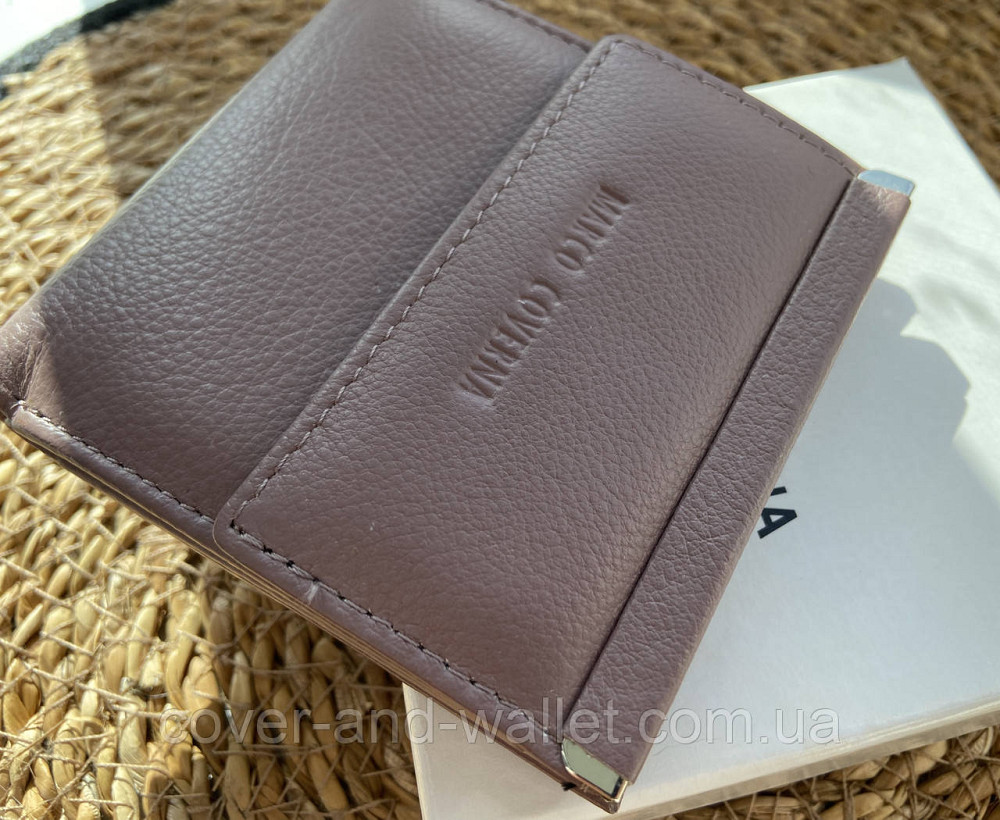 Пудровый женский кошелек небольшого размера из натуральной кожи Marco Coverna MC 213 Киев - изображение 5