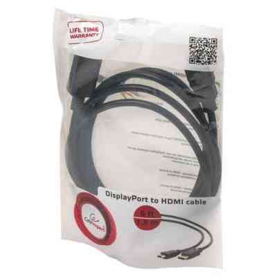 Кабель мультимедийный DisplayPort M to HDMI M 1.8m Cablexpert (CC-DP-HDMI-6) Винница