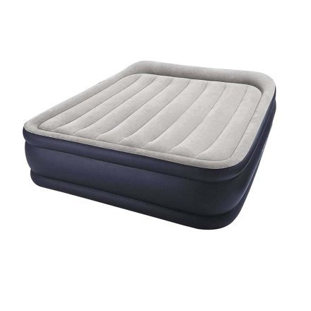 Надувне двомісне ліжко Intex з вбудованим електронасосом 203 х 152 х 42 см. Київ - фото 1