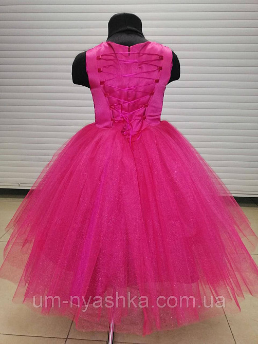 Малинове нарядне плаття на дівчинку Дитячі нарядні сукні з блискітками Кривий Ріг - фото 2