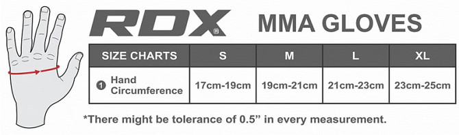 Перчатки ММА RDX Rex Leather Black L Кам'янське - фото 8