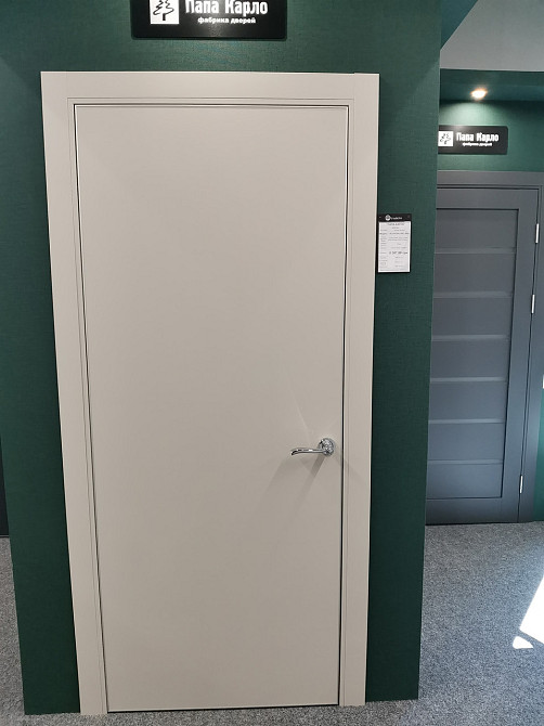 Двери экошпон, Полотно, серия PLATO (PLATO 01с) Светло-серый Киев - изображение 6