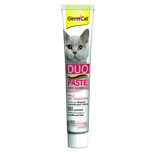 Паста GimCat DUO PASTE Anti-hairboll malt with chicken для кошек с чувствительным пищеварением всех пород мальт и курица 50г Киев - изображение 2