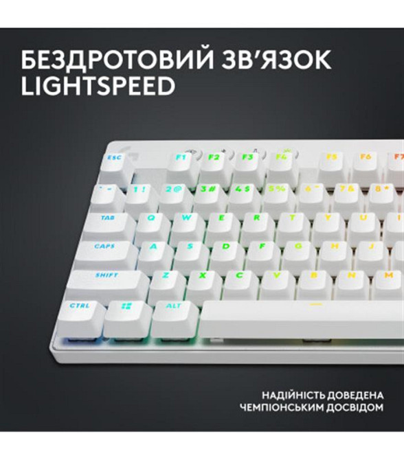 Клавіатура Logitech G PRO X TKL Lightspeed White Tactile (920-012148) Білий Харків - фото 2