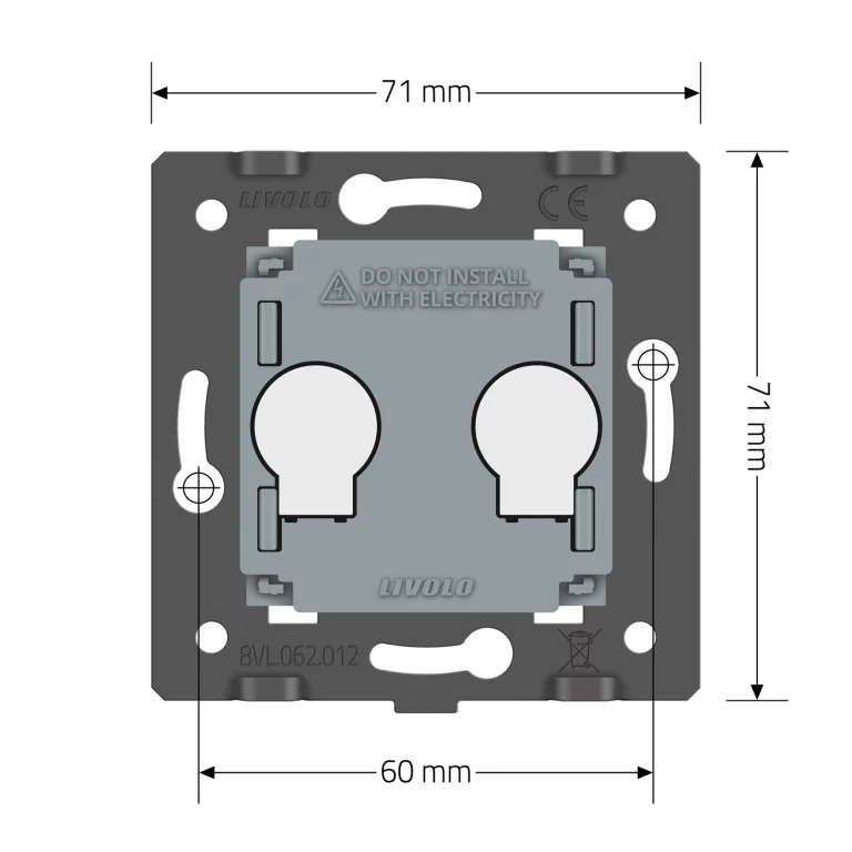 Розумне реле-вимикач LIVOLO, 2-канальний, 5А 230В, без нейтралі (VL-FC2Z2-2G) Коломия - фото 6