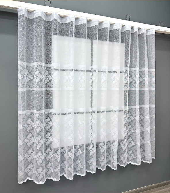 Тюль жакард VR-Textil № 1777т Арка на кухню колір білий 300х155 см (53-0274) Київ - фото 1