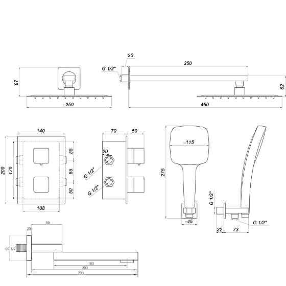Душова система Globus Lux SMART GLM-505N-TT (000023328) Київ