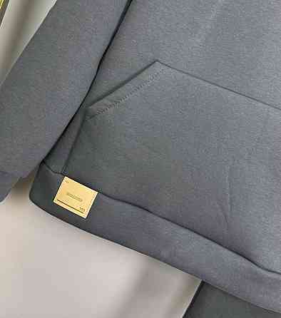 Детский теплый спортивный костюм в сером цвете  3нитка флис оверсайз 128,134 Николаев