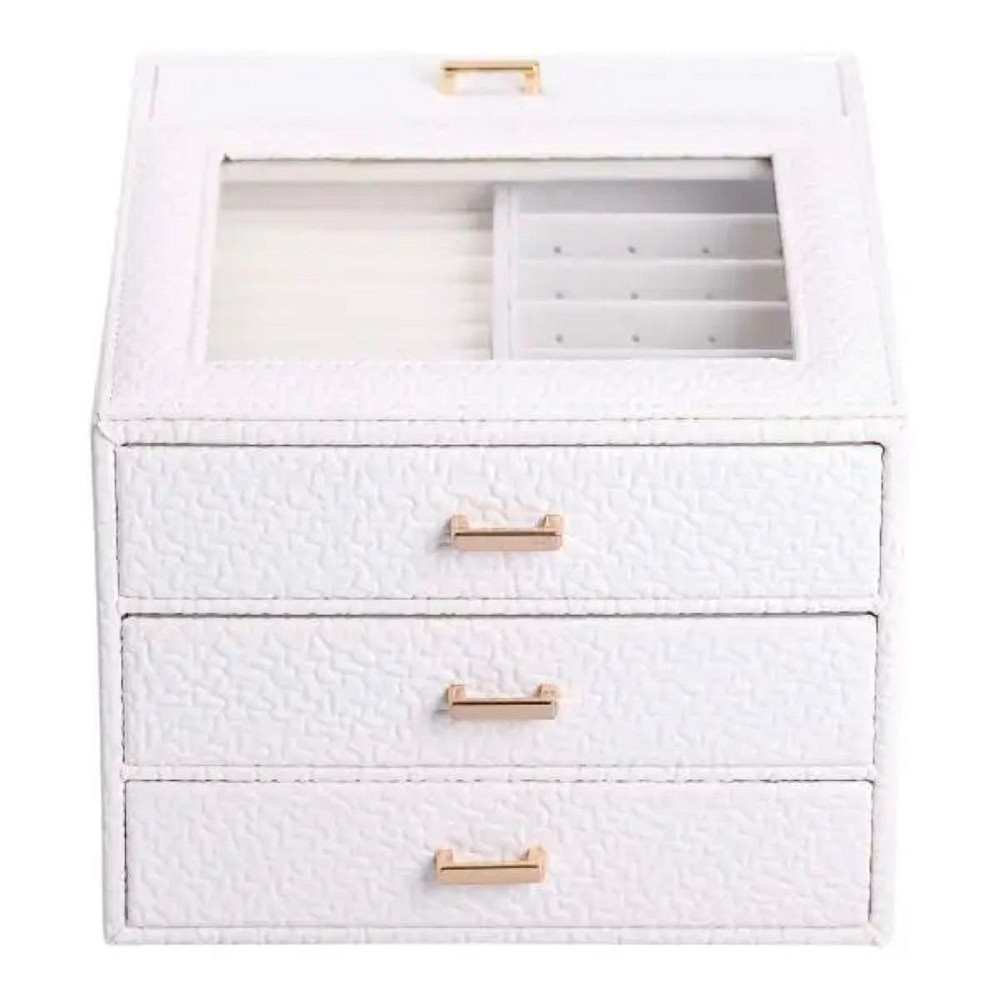 Шкатулка для прикрас з еко-шкіри, 3 яруси Київ - фото 9