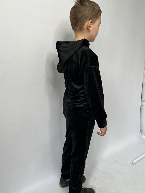 Детский велюровый костюм Кенгуру 110-116 Черный Харьков - изображение 2