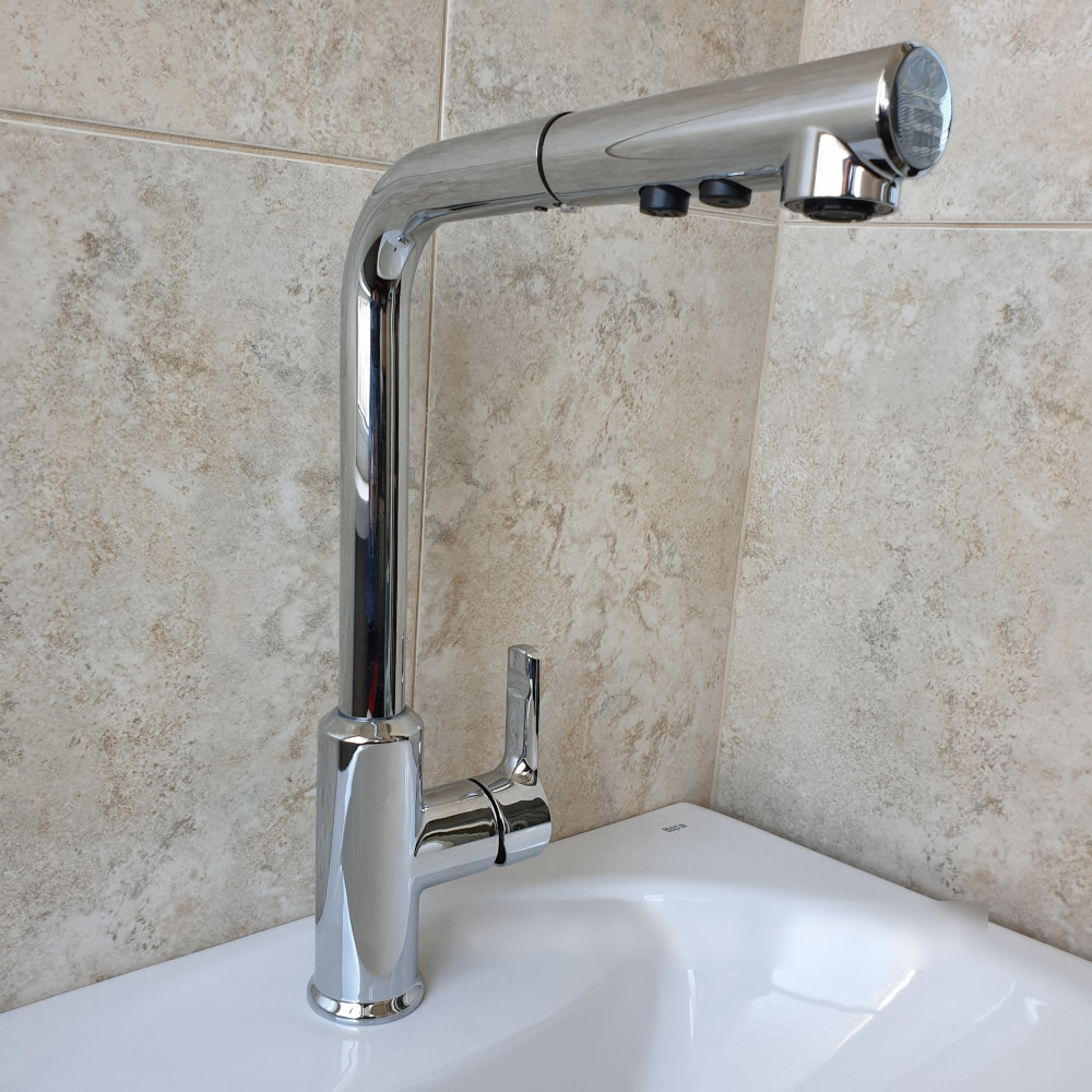 Змішувач для кухні з висувним виливом VOLLE BRAVO М cromo 1550.110201 Київ - фото 2