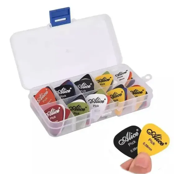 Комплект медиаторів для гітаристів Alice, 60 шт в кейсі Київ