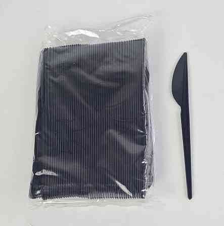 Ніж столовий одноразовий пластиковий 3,2 г VIP Чорний (100 шт.) (100 шт.) Харків