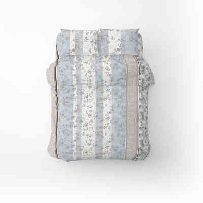 Постільна білизна Home Line Фланель Затишок блакитно-бежевий полуторний (179193) Вінниця