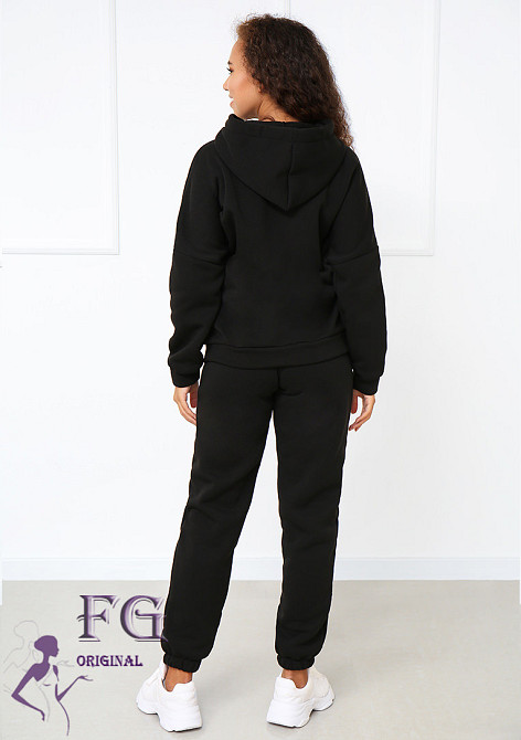 Жіночий утеплений костюм спортивний "WhyNot" оптом I Батал 50-52, Чорний Київ - фото 3