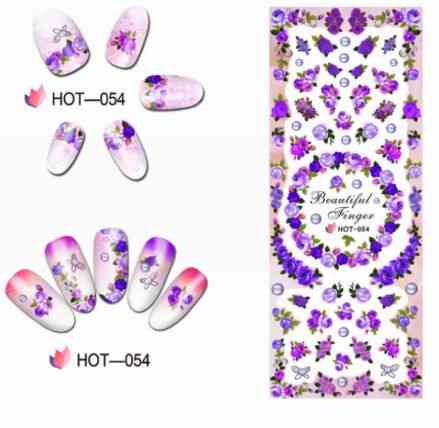 Наклейки для ногтей с цветочками Киев