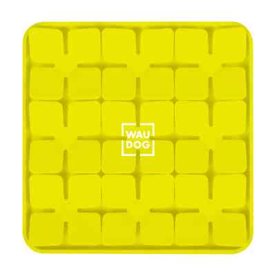 Универсальная посуда для животных WAUDOG Silicone Коврик для поиска корма 20х20х1.7 см желтый (23518) Винница