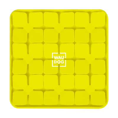Универсальная посуда для животных WAUDOG Silicone Коврик для поиска корма 20х20х1.7 см желтый (23518) Винница - изображение 3
