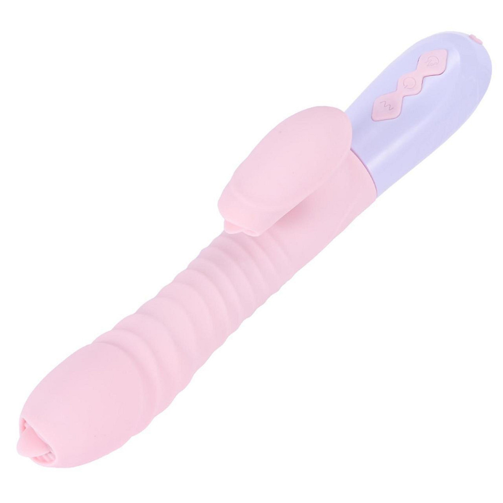 Вібратор - Silicone Vibrator USB 7 Function and Thrusting Function / Heating Pink Sex Aura Київ - фото 6