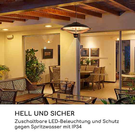 Стельовий нагрівач Heizsporn 60,5 см (Ø) Світлодіодна лампа з дистанційним керуванням Чорний (Німеччина, Рівне