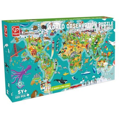 Пазл Hape игра Карта мира 105 элементов (E1626) Винница - изображение 1