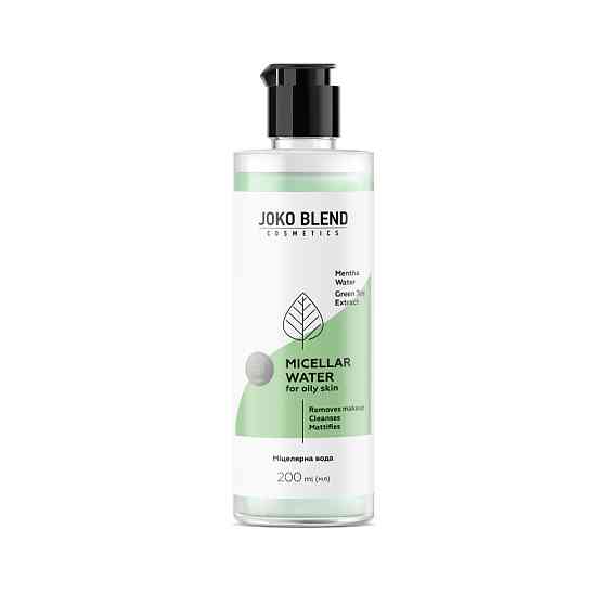 Мицеллярная вода с зеленым чаем для жирной кожи Joko Blend 200 мл Винница