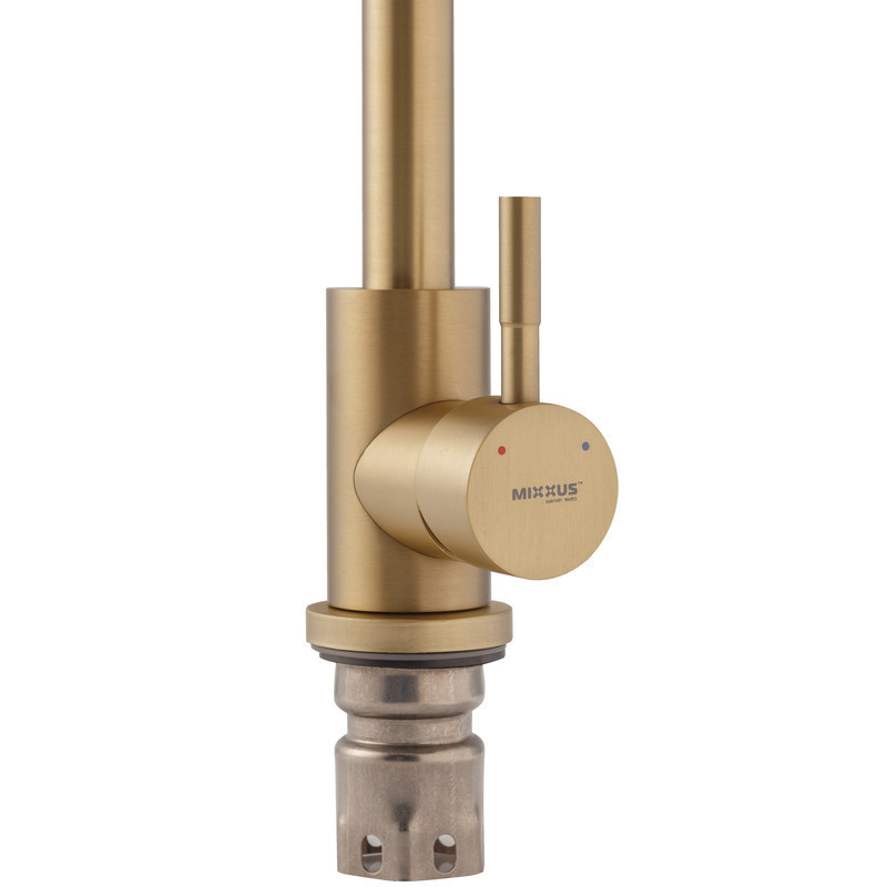 Змішувач для кухні Mixxus SUS-011 Brushed Gold з нержавіючої сталі SUS304 (Колір матове золото) (MI8435)   ( 20504 ) Харків - фото 2