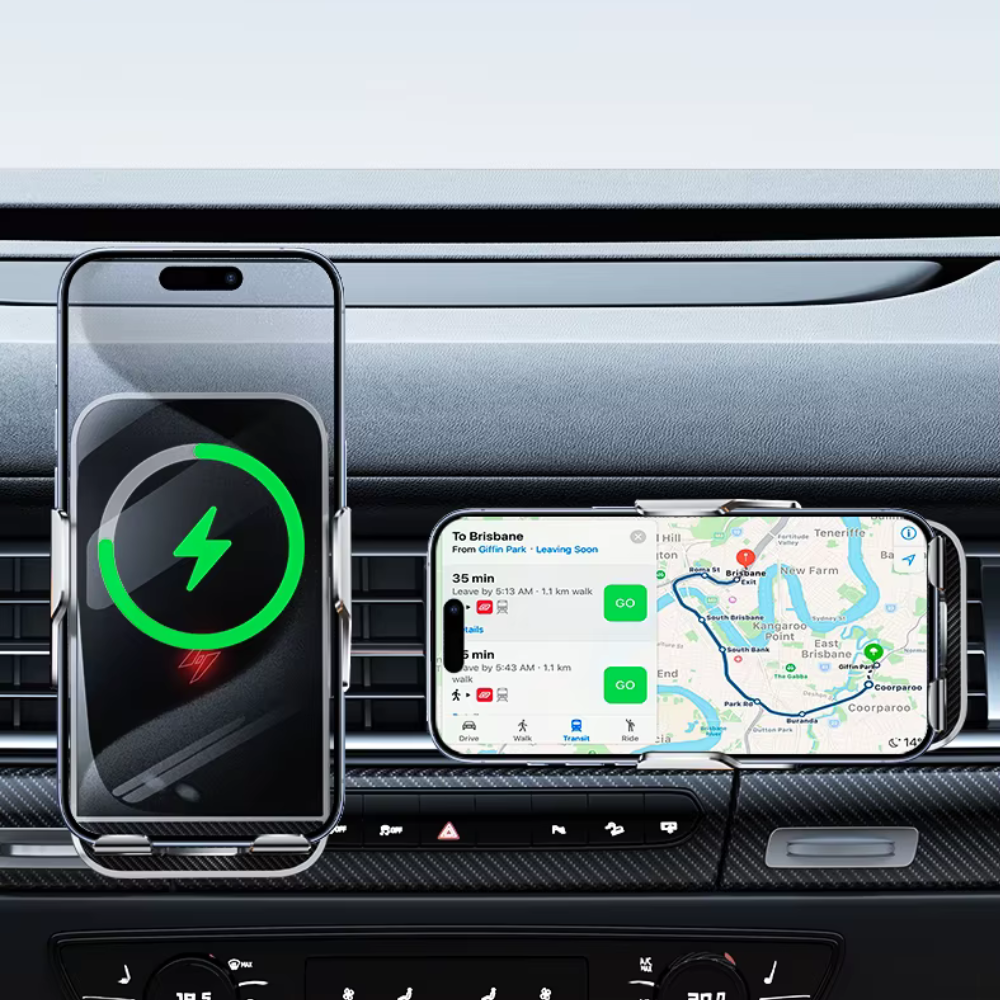 Держатель для телефона,автомобильный с беспроводной зарядкой 15W с функцией автоматического открытия и закрытия,чёрный Каменец-Подольский - изображение 7