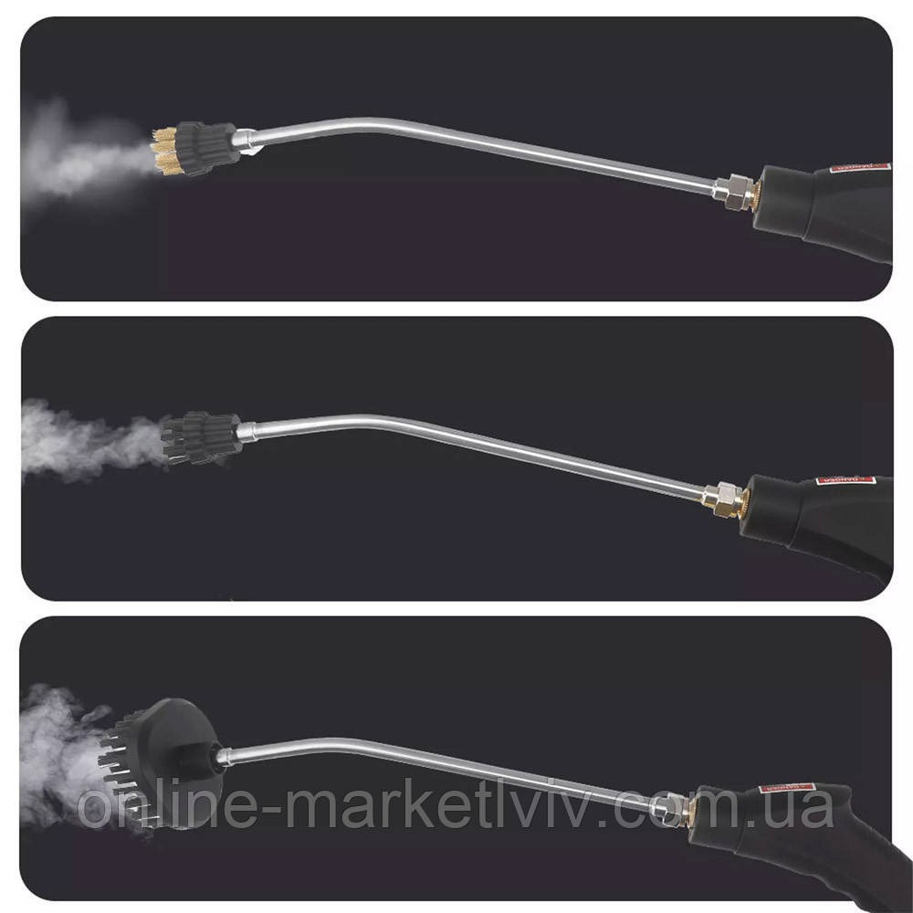 Портативний пароочисник для дому 2500Вт,1200мл,6 режимів + 7 насадок SBR Київ - фото 3