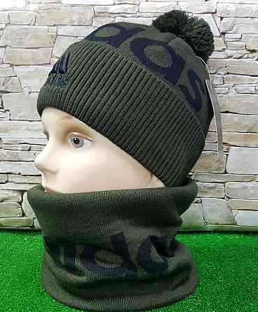 Комплект шапка+бафф  Adidas Originals Pom Pom Fleece Киев
