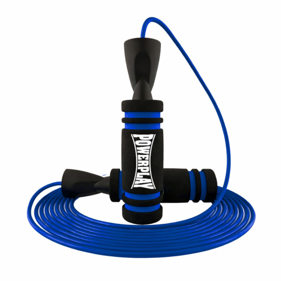 Скакалка швидкісна PowerPlay 4213 Jump Rope Чорно/Темно синя 3м. Кам'янське