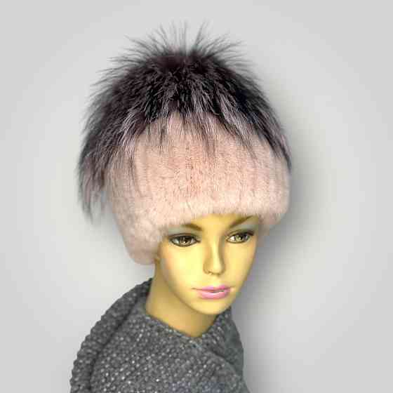 Шапка меховая женская Ника Пудровый Харьков