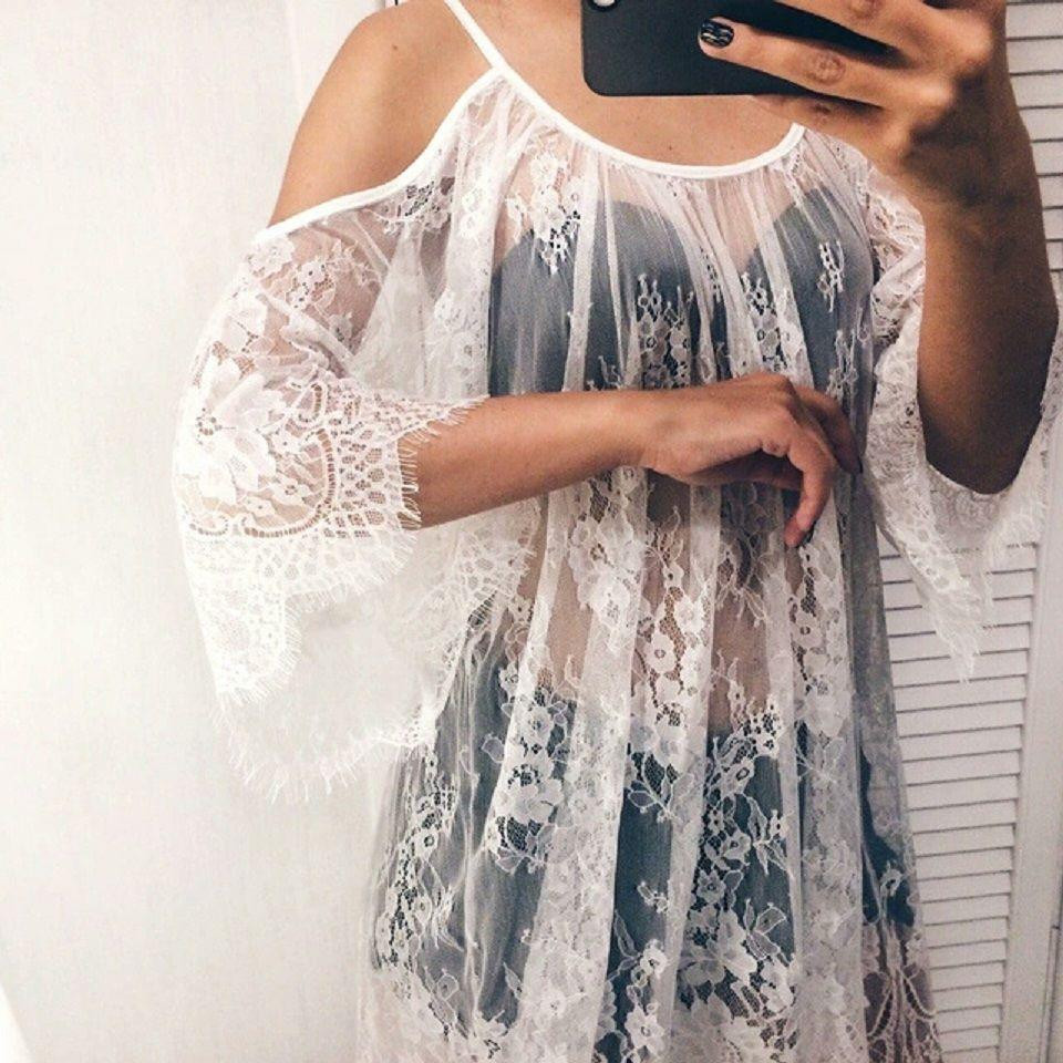 Гіпюрова туніка пляжна білий Київ - фото 1