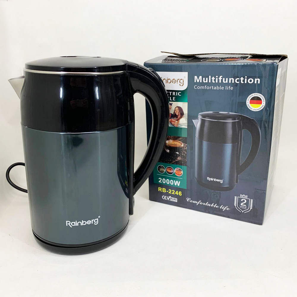 Электрический чайник бесшумный Rainberg, Чайники на подставке, Электрический чайник для дома на кухню JE-19 Львов - изображение 5
