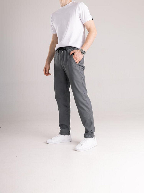 Мужские брюки карго демисезонные темно-серые коттоновые Pobedov Step Киев - изображение 1