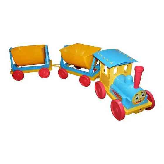 Поїзд-конструктор 013118/1 блакитний 2 прицепа Вінниця