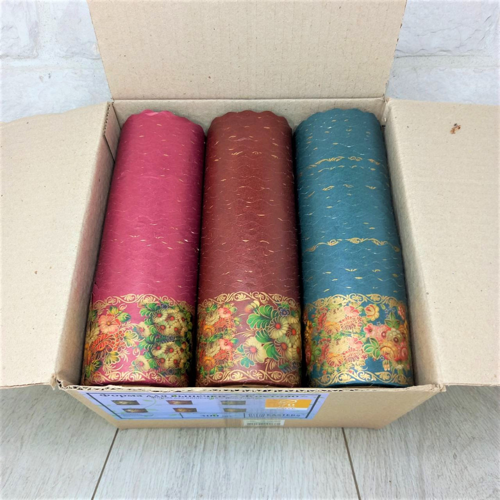 Паперова форма для пасок 70–100 г d70×h65 мм «Жостово», декоративна, 50 шт для випічки Харків - фото 7