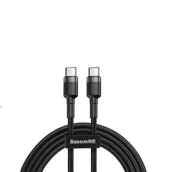 Кабель Baseus Cafule PD2.0 100W flash charging USB Type-C-Type-C cable 2m, колір сіро-чорний CATKLF-ALG1 Одеса