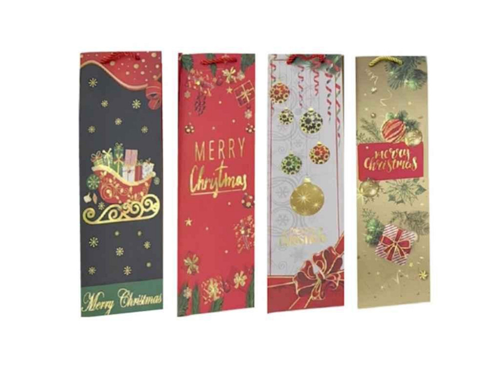 Пакет Новогодний под бутылку Merry Christmas 36*11*11см R32956 ТМ STENSON Киев - изображение 1