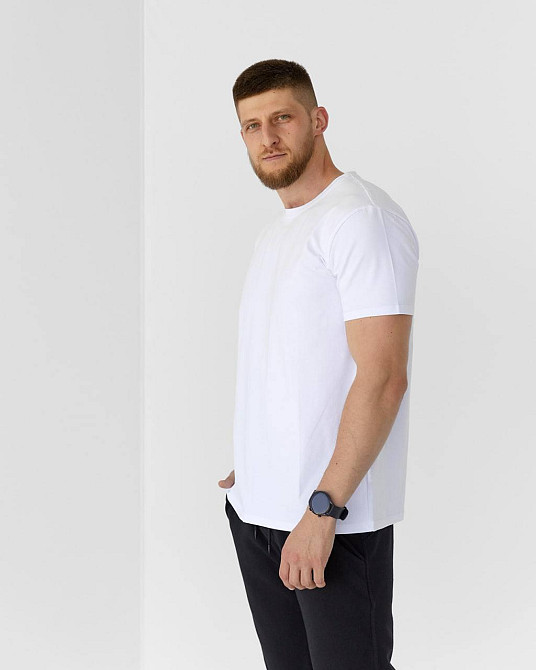 Футболка чоловіча котон Білий XL Харків - фото 3