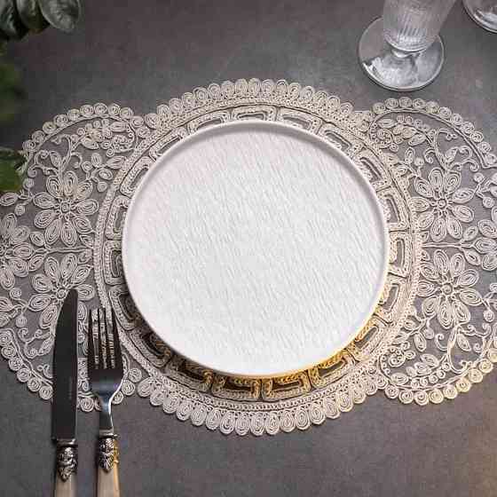 Тарілка порцелянова 20 см плоска біла HP-7-733 Коломия