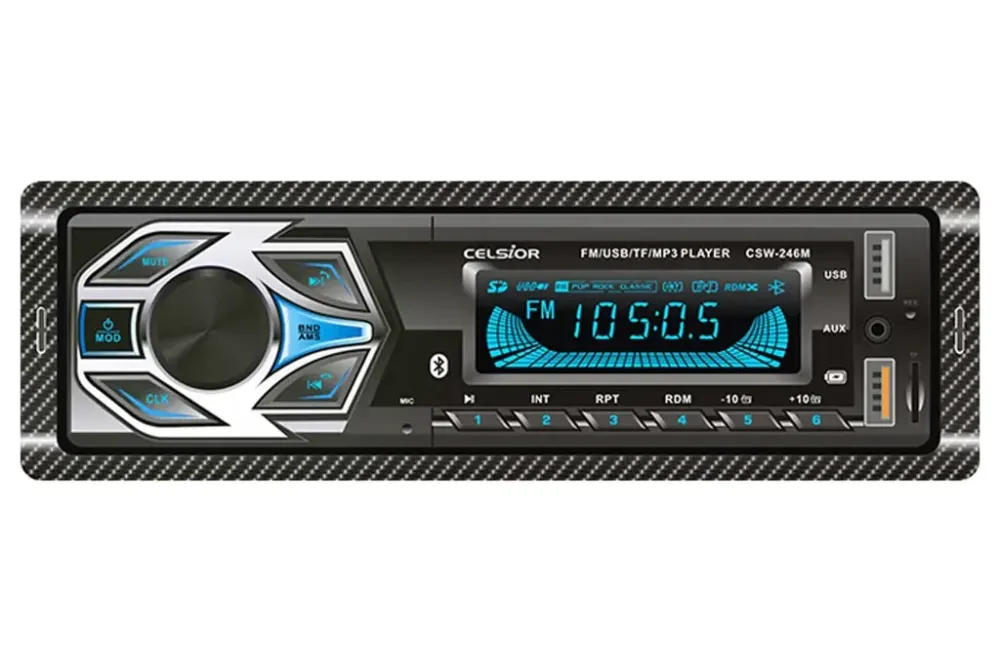 Автомагнітола Celsior CSW- 246M RGB BT/USB+USB Charge/MicroSD/ISO/доп. розєм (без радіатора) Вінниця - фото 2