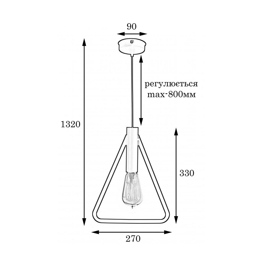 Світильник лофт підвісний Е27 Asket NL 2733 BK чорний Київ - фото 3