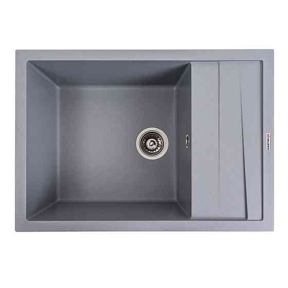 VALESO Гранітна мийка для кухні VALESO CASCADA 7050 матова Сірий металік Коломыя