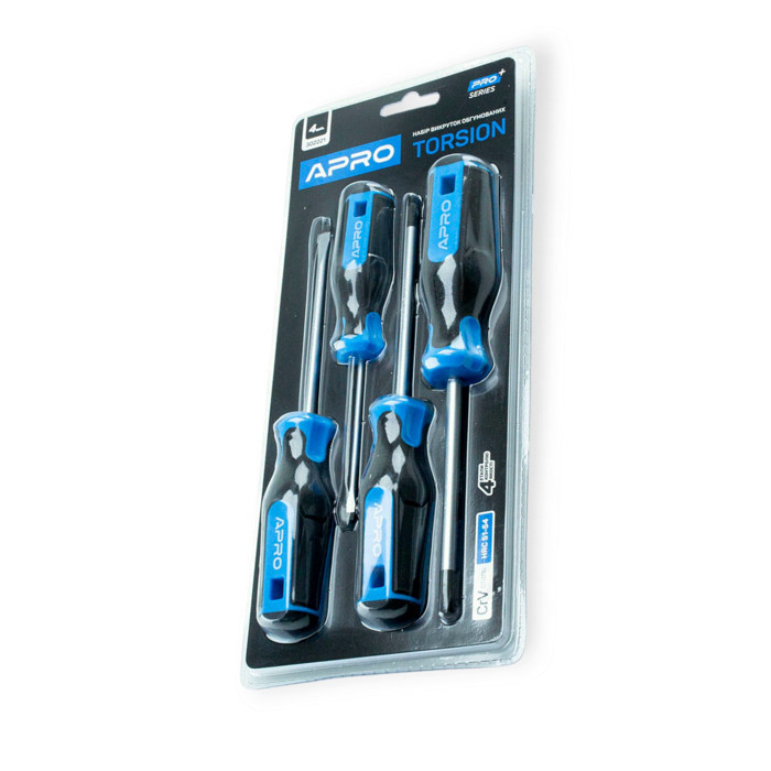 Набір викруток 4 шт магнітні - шліць 3,5 мм; хрест 5,6мм (блістер) Мукачево - фото 1