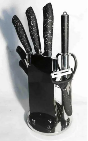 Набір ножів UNIQUE UN-1831 8 предметів нержавіюча сталь Одеса - фото 4