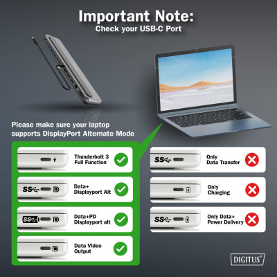 Порт-реплікатор Digitus USB-C > 2xHDMI/1xDP/3xUSB-A/USB-C/RJ54/PD/Audio (DA-70919) Вінниця - фото 8