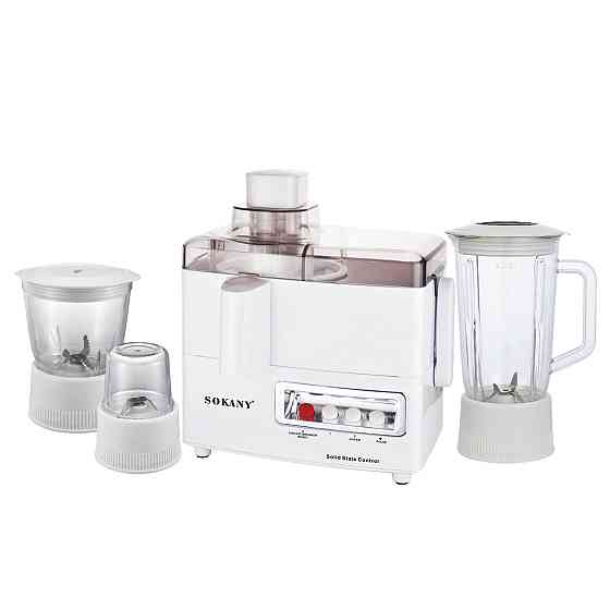 Sokany Кухонний комбайн із соковижималкою та кавомолкою 4 в 1 блендер 800 Вт Sokany SK-03029 Коломия