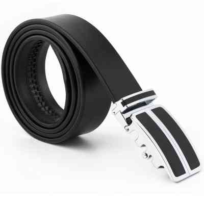 Ремень Vintage Мужской с автоматической пряжкой и черными вставками Черный (20281) Винница